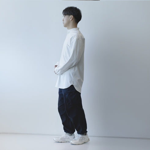whitex bandcolor pullover shirt